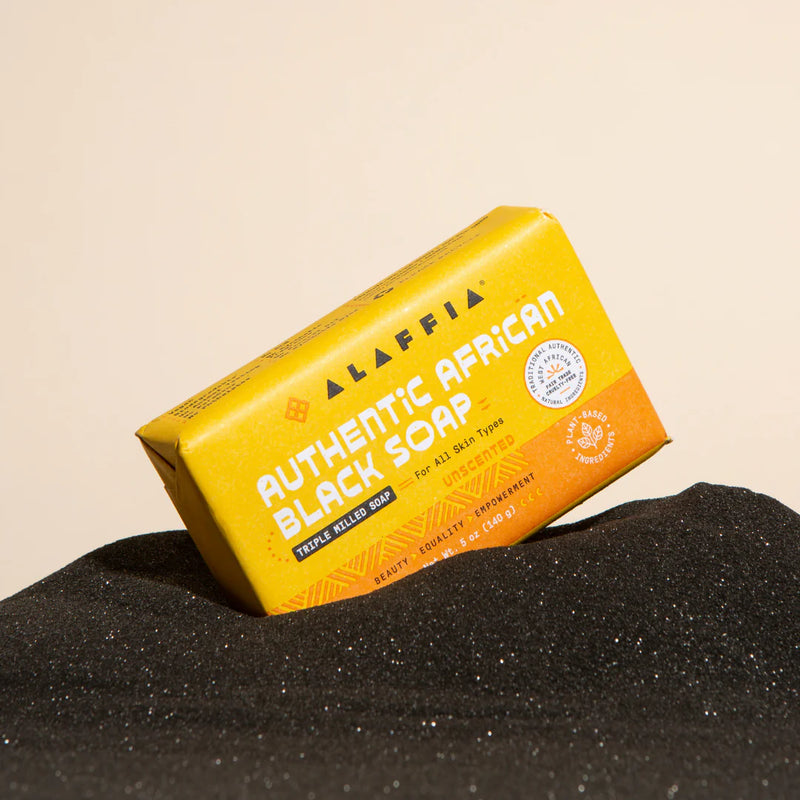 African Black Soap Bar Soap, 8oz, Unscented